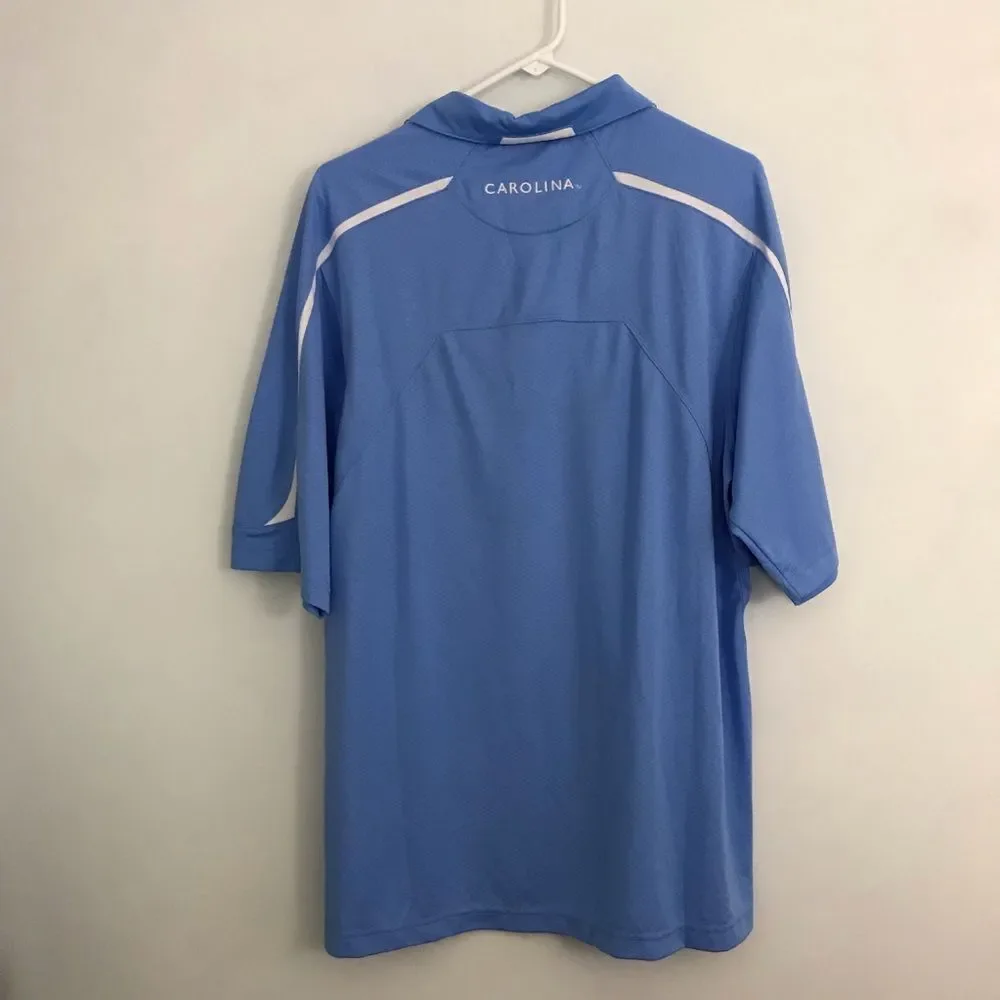 Nike Dri Fit Carolina Blue Tar Heels Polo Shirt UNC North Carolina Mens Sz M